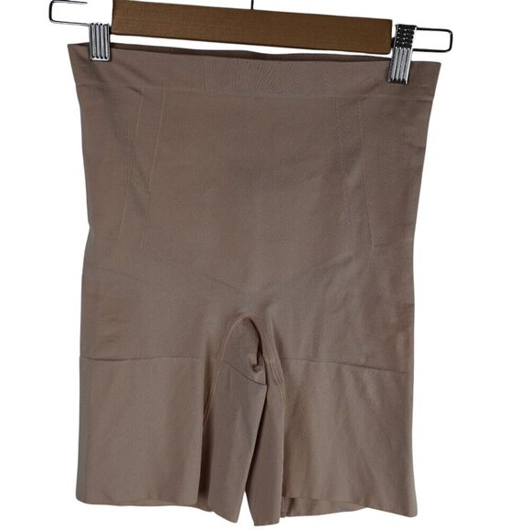 Spanx L/G‎ Womens High-Waisted Beige Spanx Shapewear Shorts - Picture 1 of 5